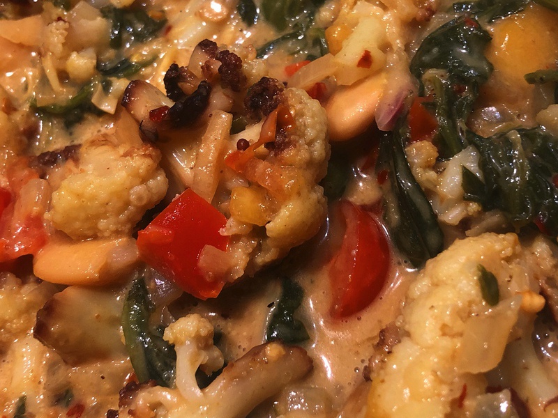 Cauliflower & Spinach Curry