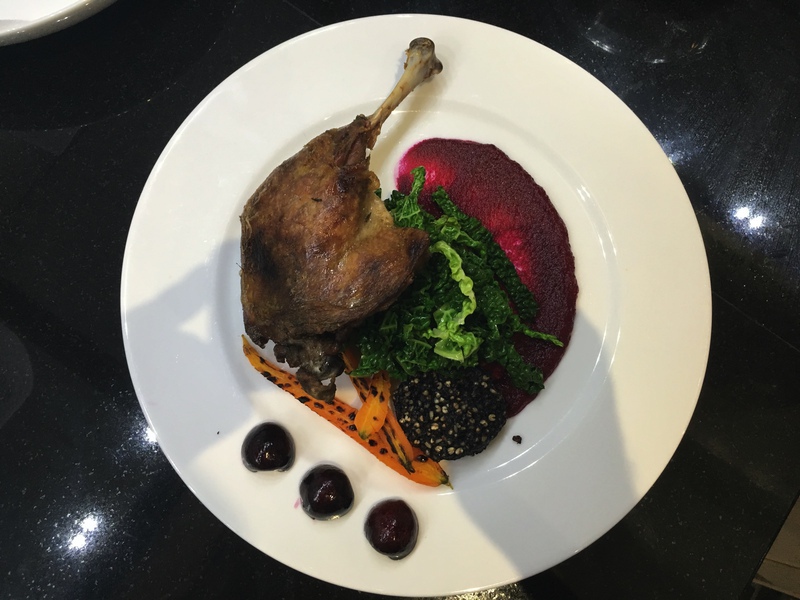 Confit Duck Leg with Cherry & Beetroot